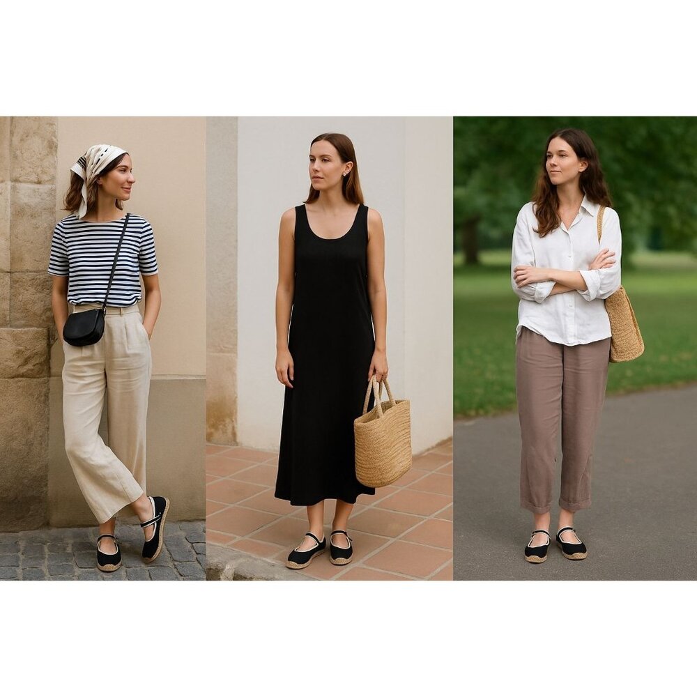 Tonivis Women Espadrille Mary Jane Flats 8 French Girl Picniccore Neutral Style